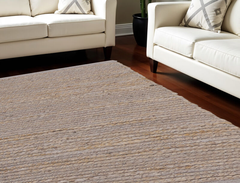 HomeRoots Jute Hand Woven Area Rug image number 1