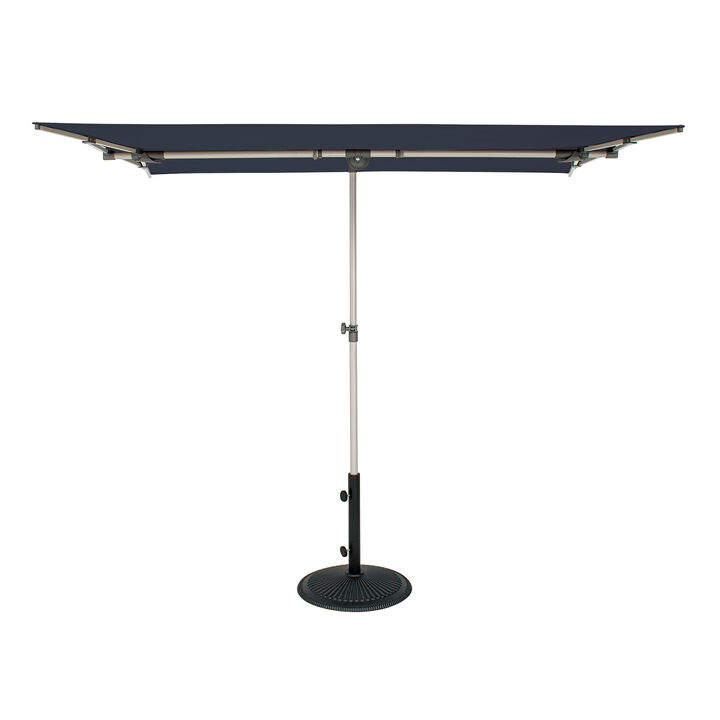 Mondawe 4.95FT x 6.93FT Rectangle Balcony Outdoor Patio Umbrella Aluminum Frame Market Umbrella