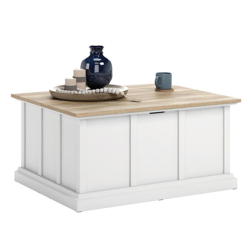Sauder Cottage Road Storage Coffee Table Wh image number 5