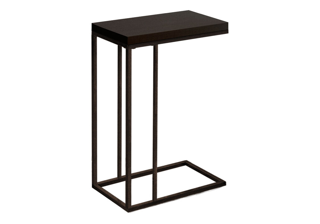 Contemporary MDF & Metal Accent Table &ndash; Space-Saving Side Table with Sturdy Base