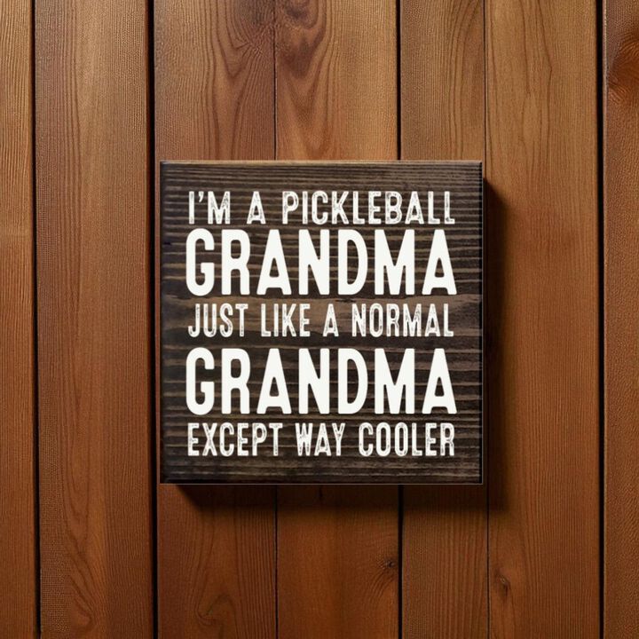 Pickleball Grandma Wooden Sign Funny Pickleball Wall Decor Gift