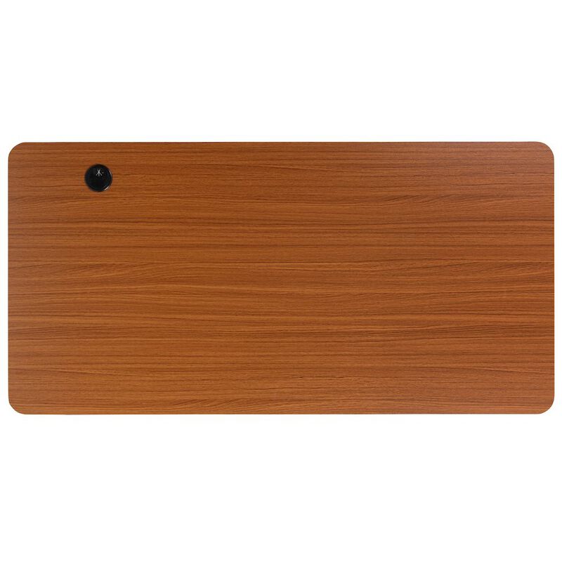 Flash Furniture Electric Height Standing Desk - Table Top 48" Wide - 24" Deep (Mahogany) image number 6