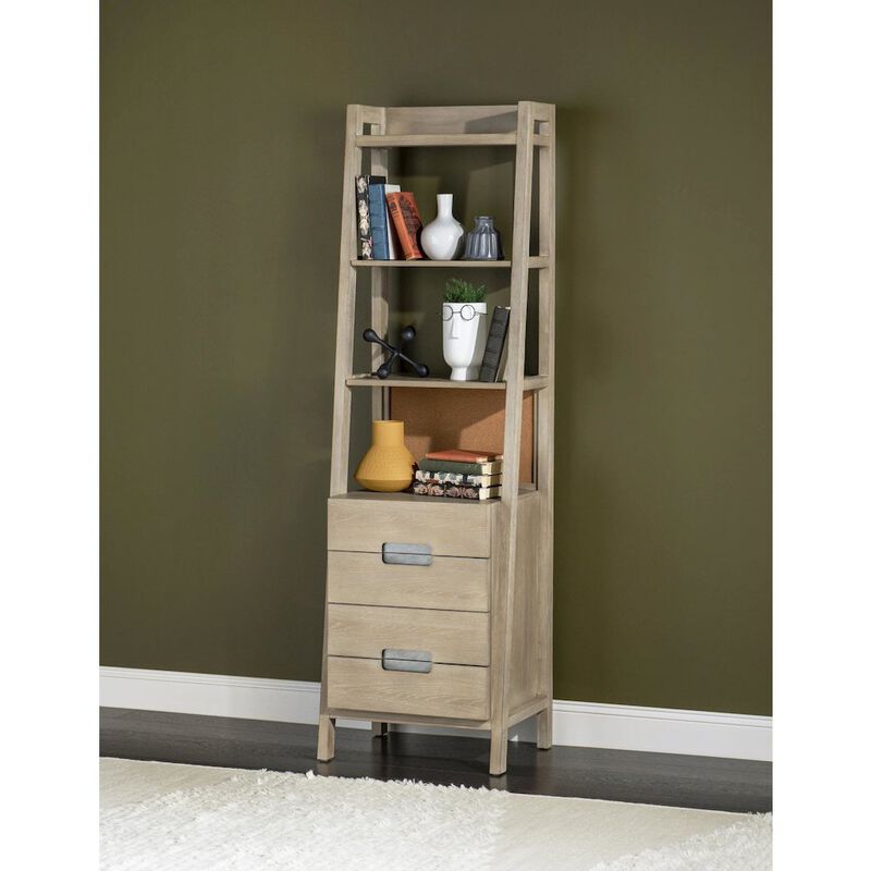 Legacy Classic District Bookcase (4 Drawers, 3 Shelves, Removeable Cork Panel)