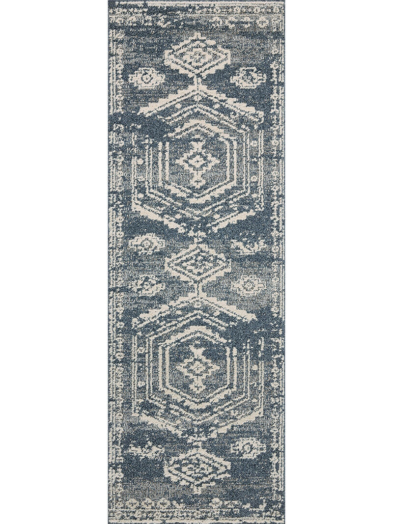 Gigi Denim/Ivory 2'7" x 7'6" Runner Rug by Magnolia Home by Joanna Gaines x Loloi