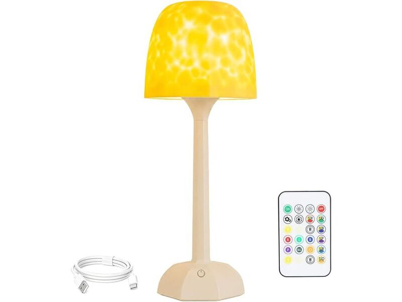 Waterproof Shower Lamp with 16 Color Ocean Wave Projector, Remote Control LED image number 0