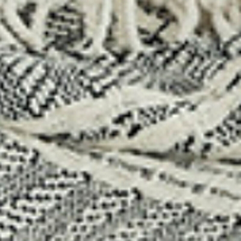 HomeRoots Black Woven 100% Cotton Throw Blanket image number 3