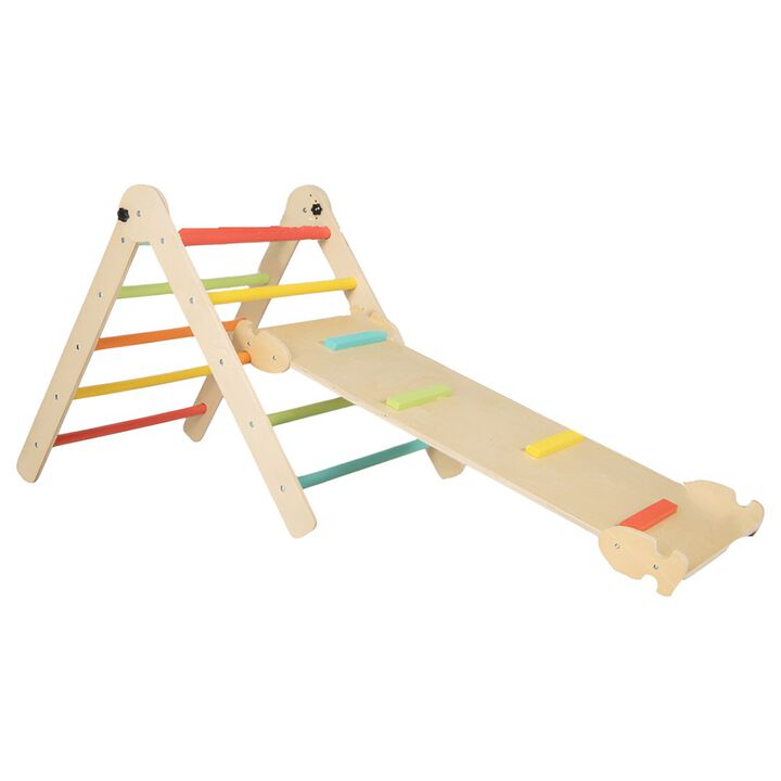 3-in-1 Adjustable Kids Triangle Climbing Set &ndash; Foldable for Easy Storage