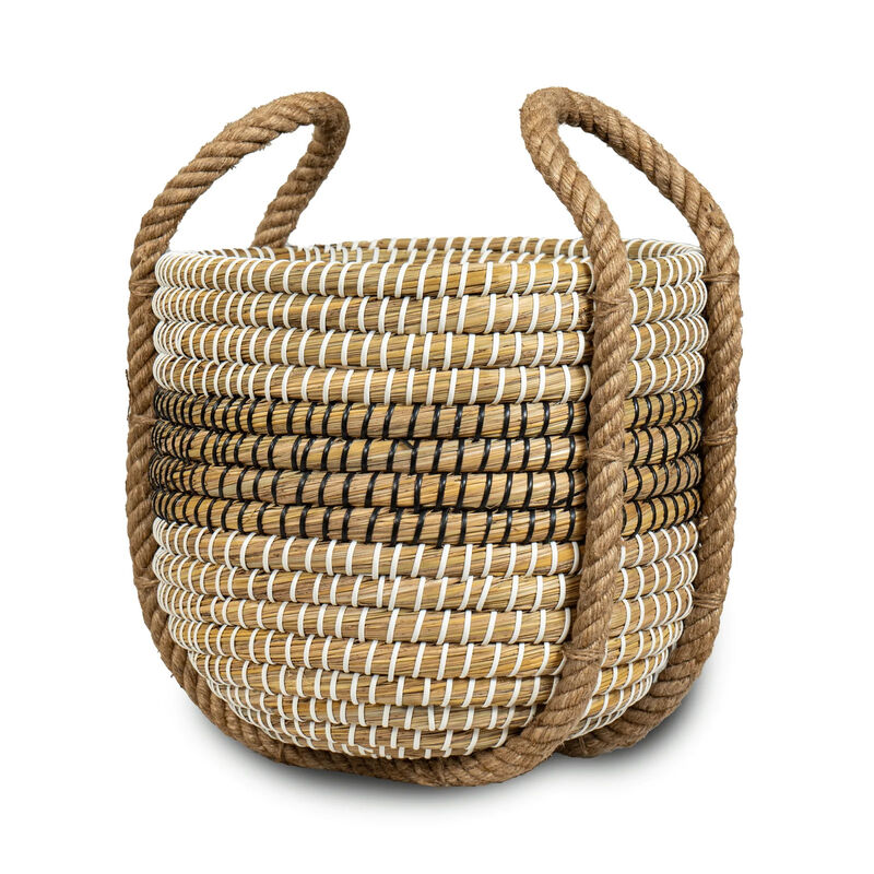 Kans Grass Double Tone Basket (Set of 2) image number 0