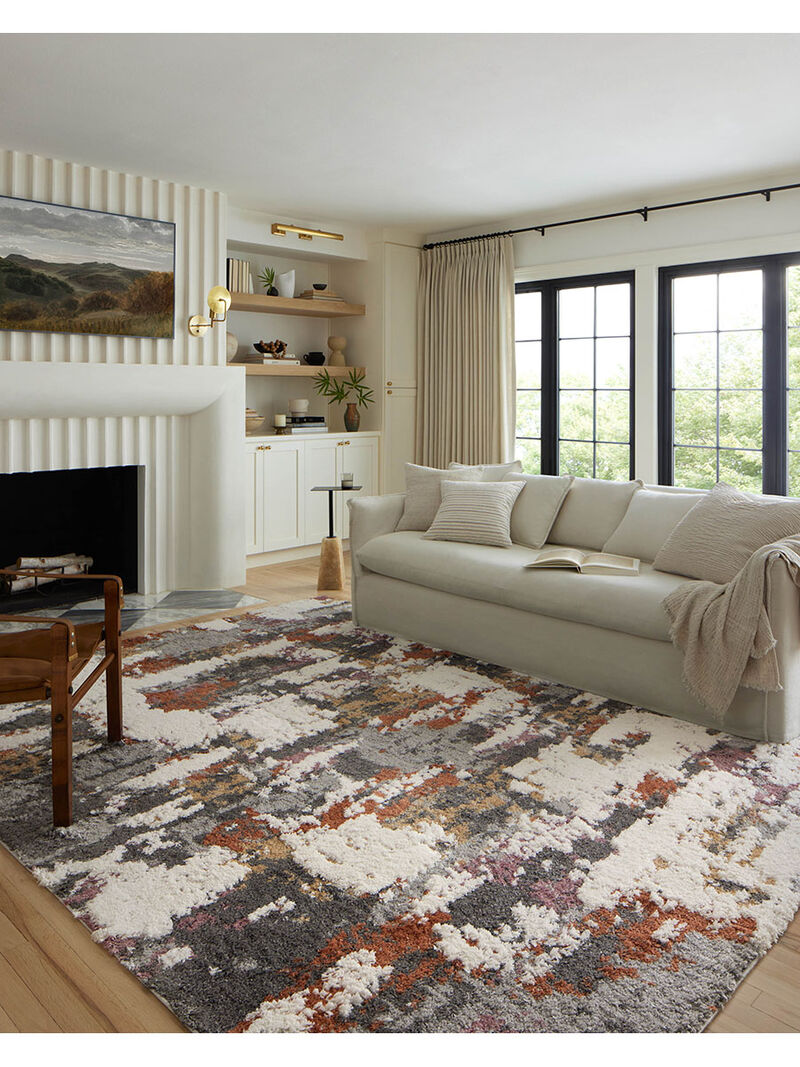 Levitt Shag Grey/Multi 9'3" x 13' Area Rug