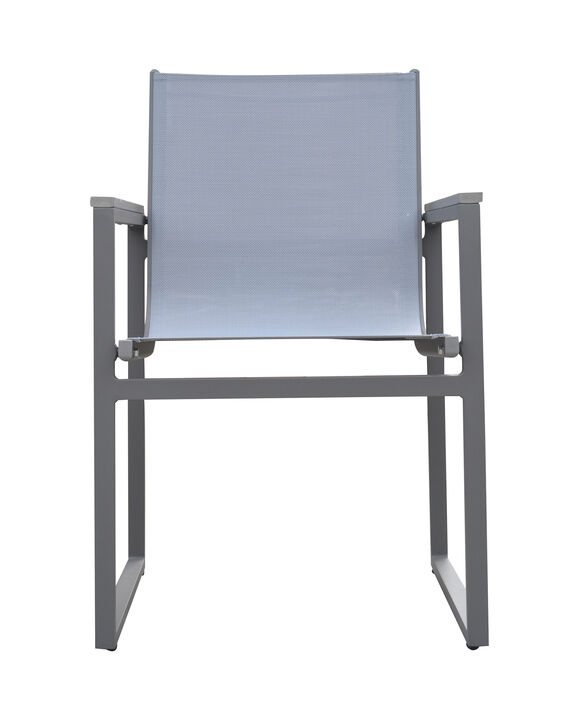 Durable Metal Outdoor Dining Chair Set of Two for Backyard Seating