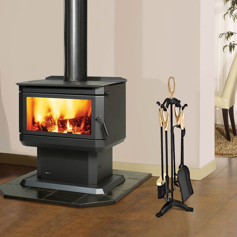 Iron Fireplace Tools Set 5 Piece for Modern or Classic Hearths image number 6