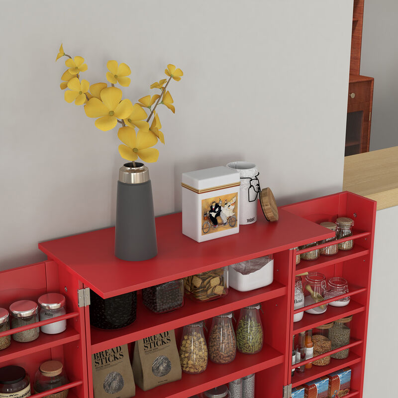 Hivvago Freestanding Kitchen Storage Cabinet with 5-Tier Shelving image number 6