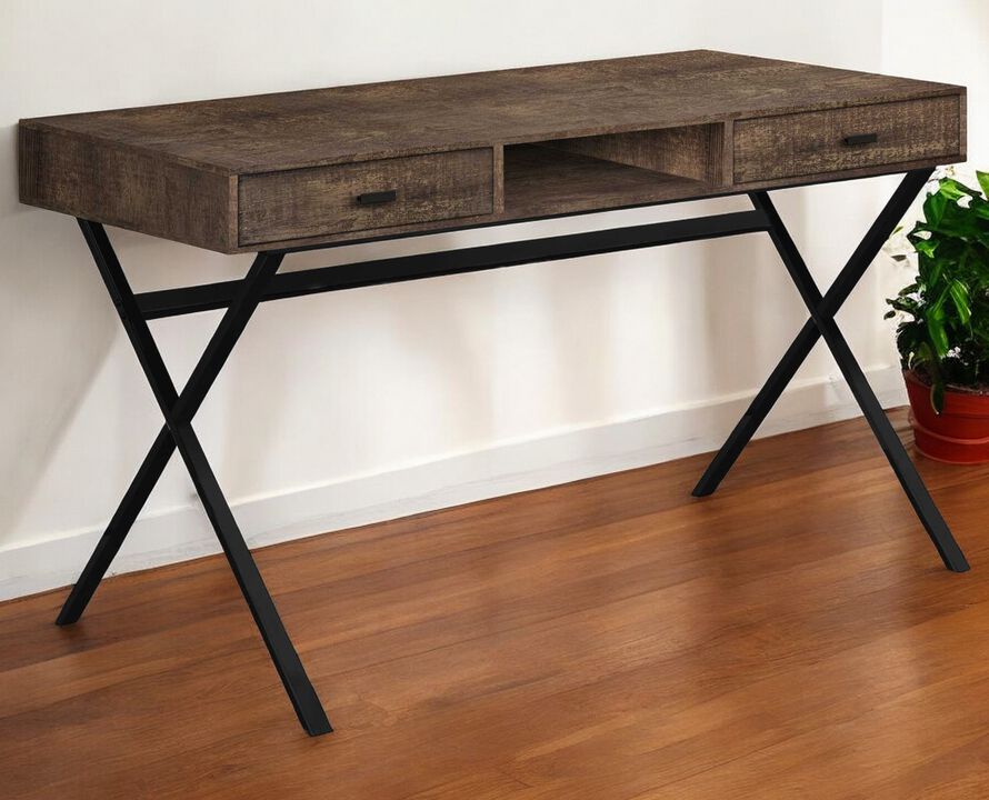 Wooden Computer Desk with Dual Storage Drawers &ndash; Study & Office Table