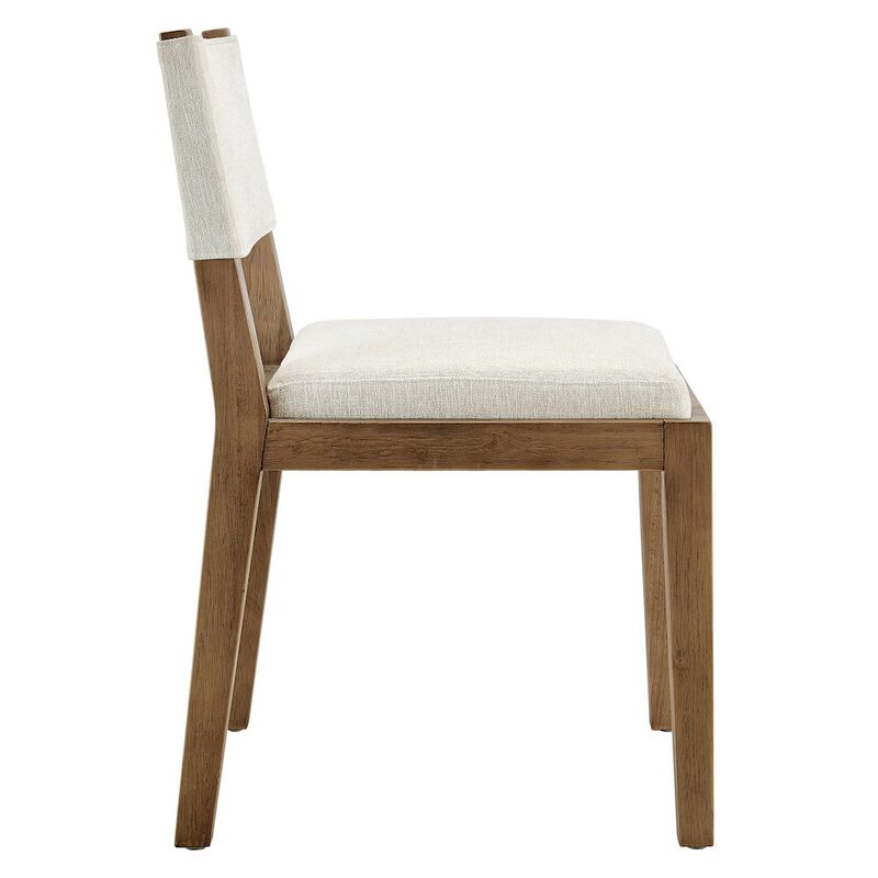 Calder Fabric Upholstered Wood Armless Dining Chair image number 3