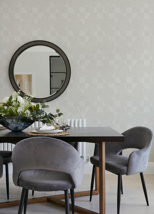 Wegener Champagne Geometric Wallpaper (Double Roll)