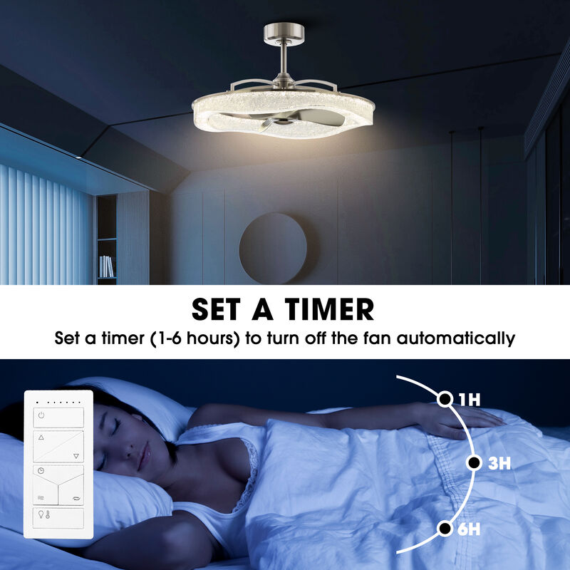 33 in. Sand Nickel Caged Ceiling Fan with Resin Light Shade and Remote