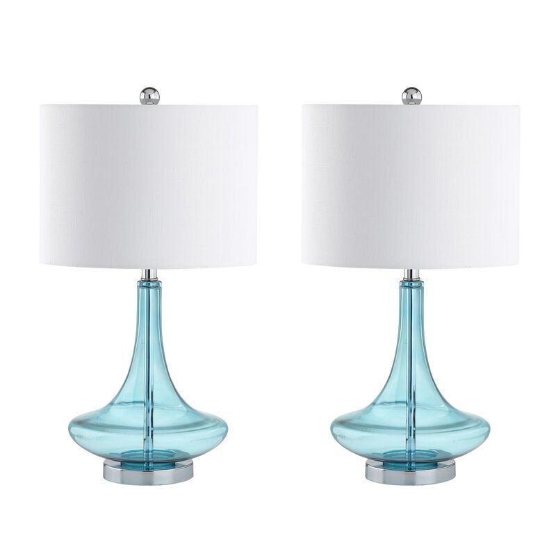 Cecile Glass Teardrop LED Table Lamp (Set of 2)