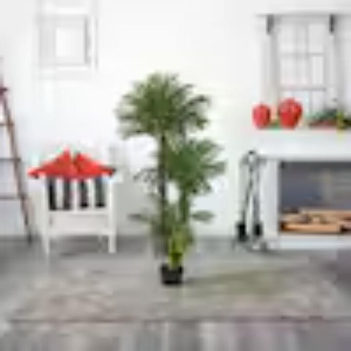Hivvago 5 Feet Triple Phoenix Palm Artificial Tree