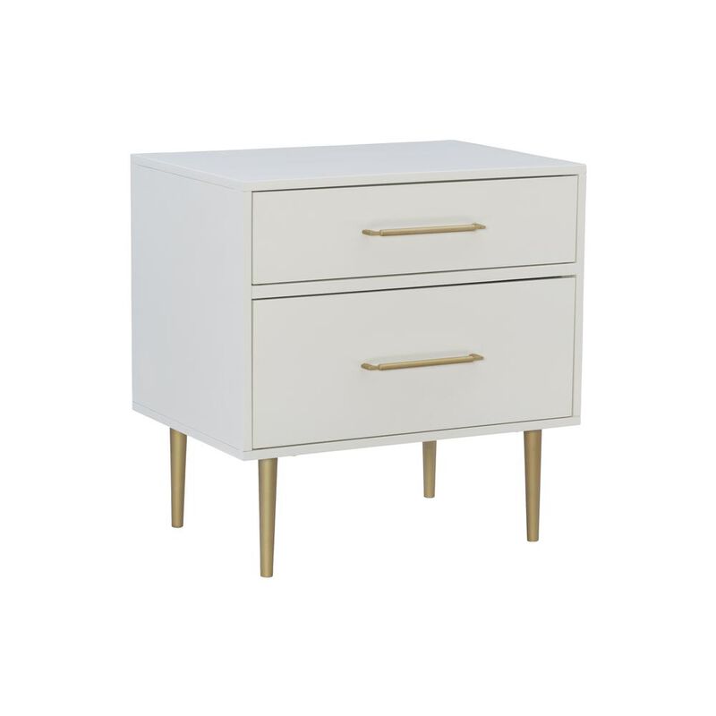 Linon Gloria Two Drawer Nightstand image number 0
