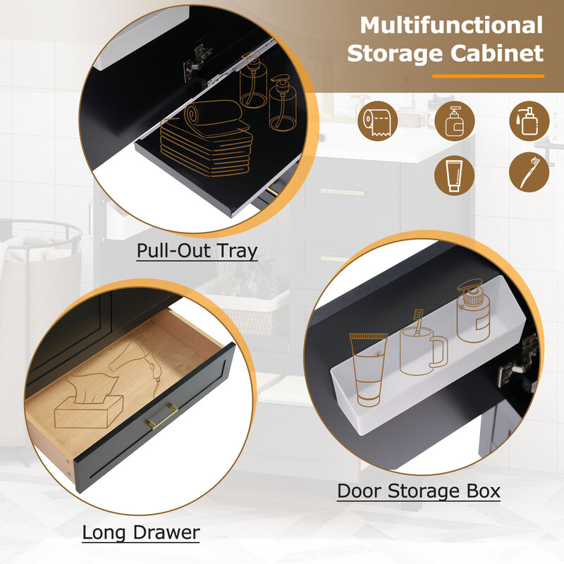 Merax Bathroom Storage Cabinet Vanity with Sink