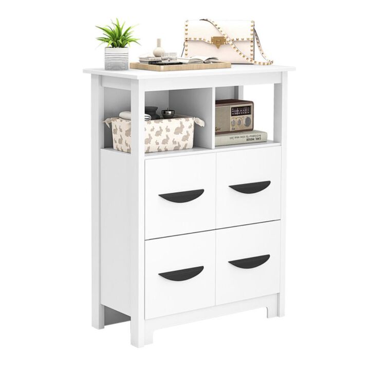 Hivvago Floor Cabinet with 2 Open Compartments and 2 Drawers