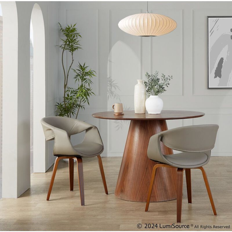 LumiSource Curvo Upholstered Chair - Set of 2