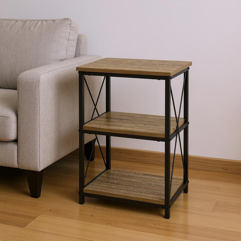 Matte Finish Metal Accent Table &ndash; Rectangular Frame for Stylish Display image number 3