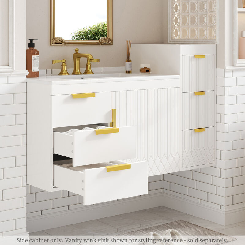 ELEMENT ACE Wall Mounted Floating Cabinet with Drawers for Modern Bathroom and Living Room Organization image number 3