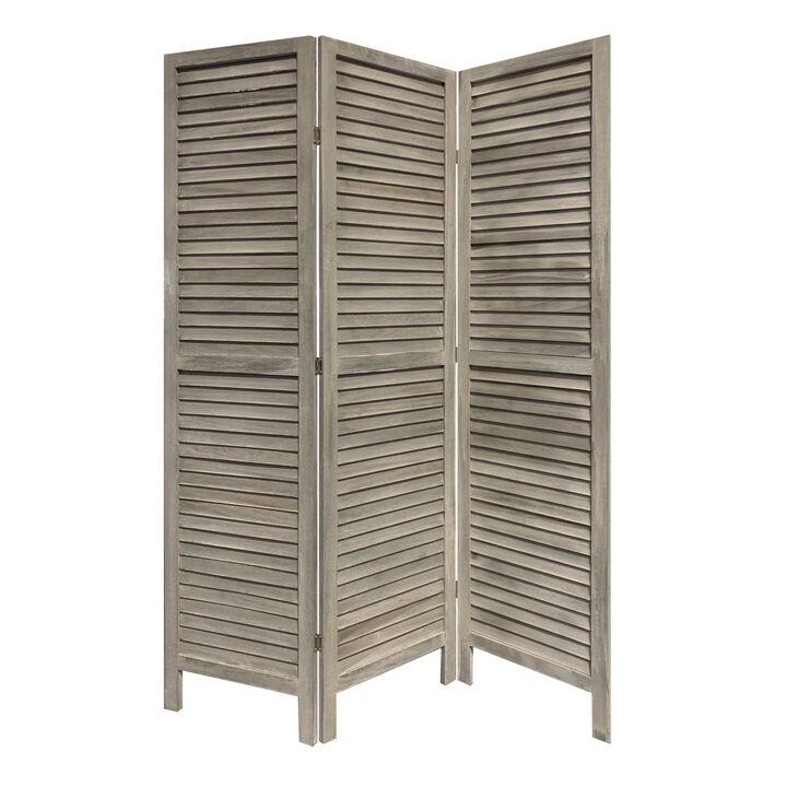 3-Panel Shutter Screen Room Divider for Stylish Privacy and Elegant Space Division