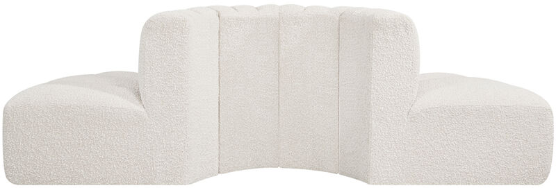 Meridian Furniture Arc Cream Boucle Fabric Modular Sofa