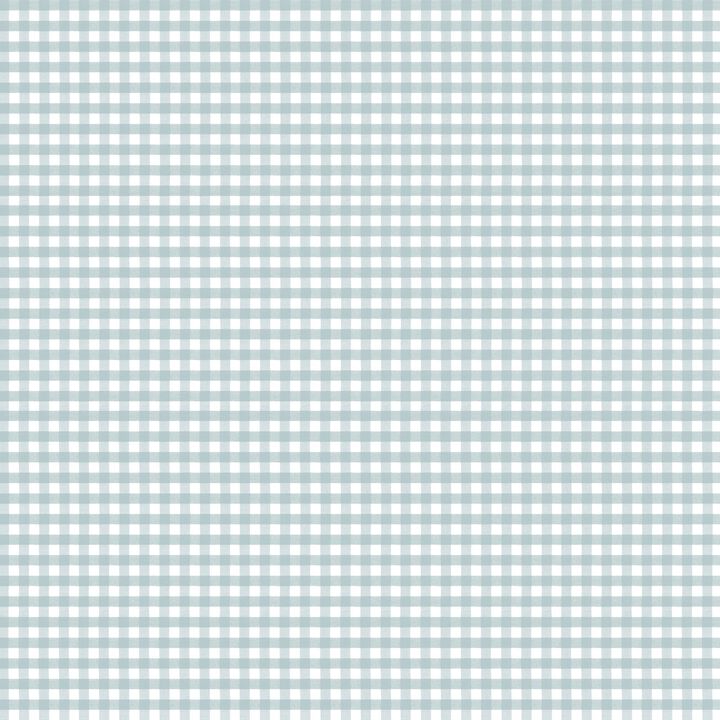 Blooming Garden Check Plaid Blue Wallpaper 8392