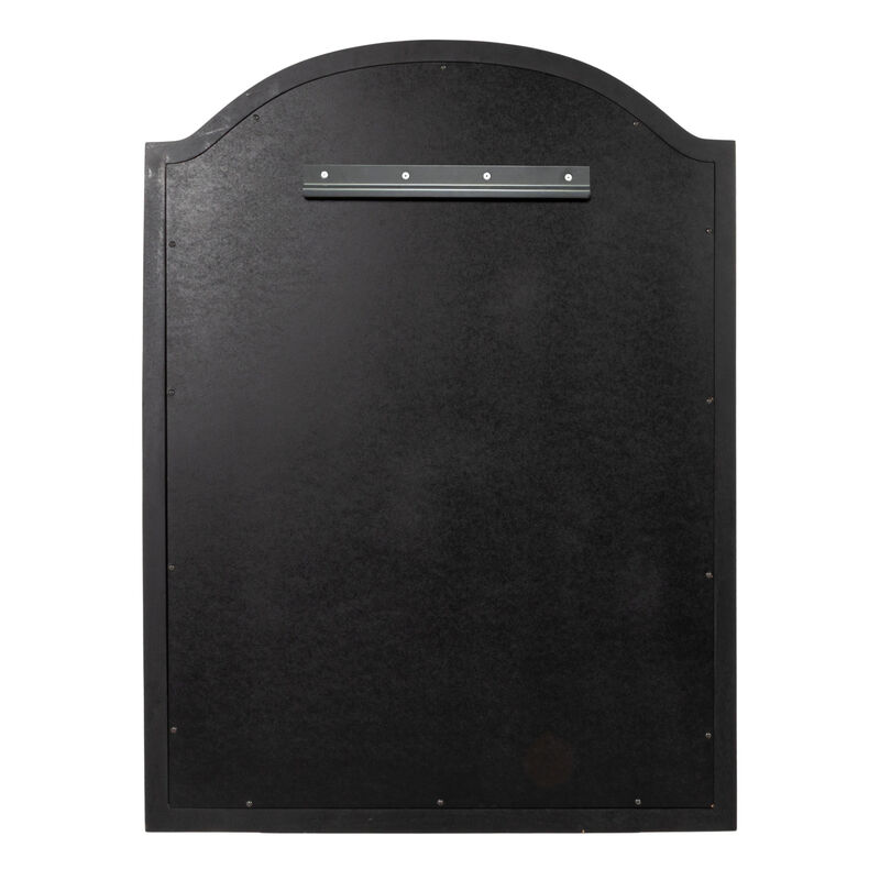 Arched Mango Wood Wall Mirror, Black image number 4