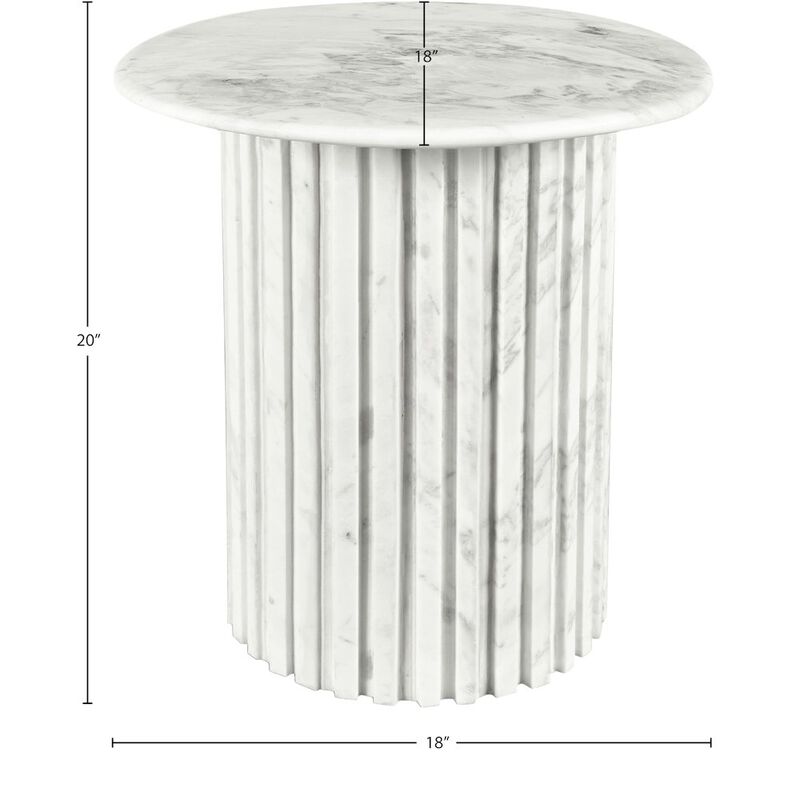 Meridian Furniture Genoa White End Table