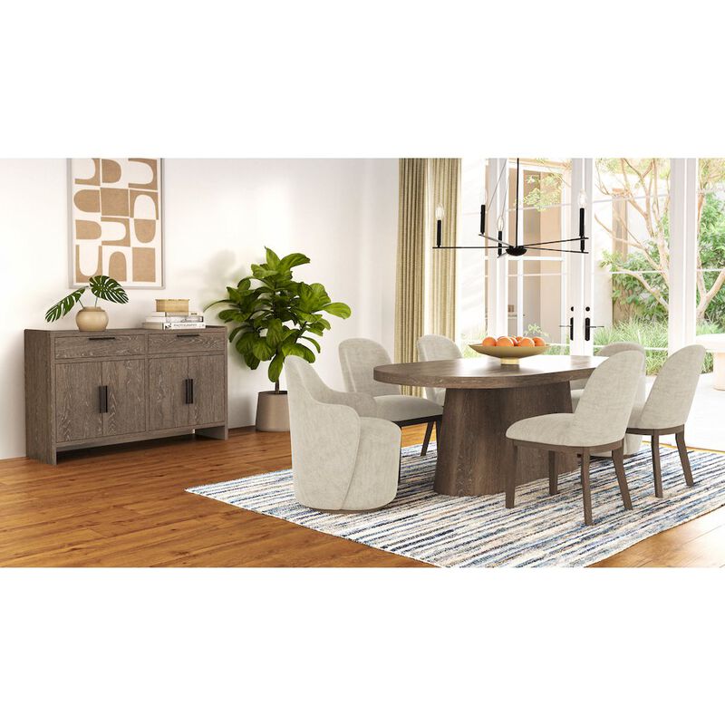 I Home Furnishings Elements Shelter Upholstered Chair - In Cocoa Finish