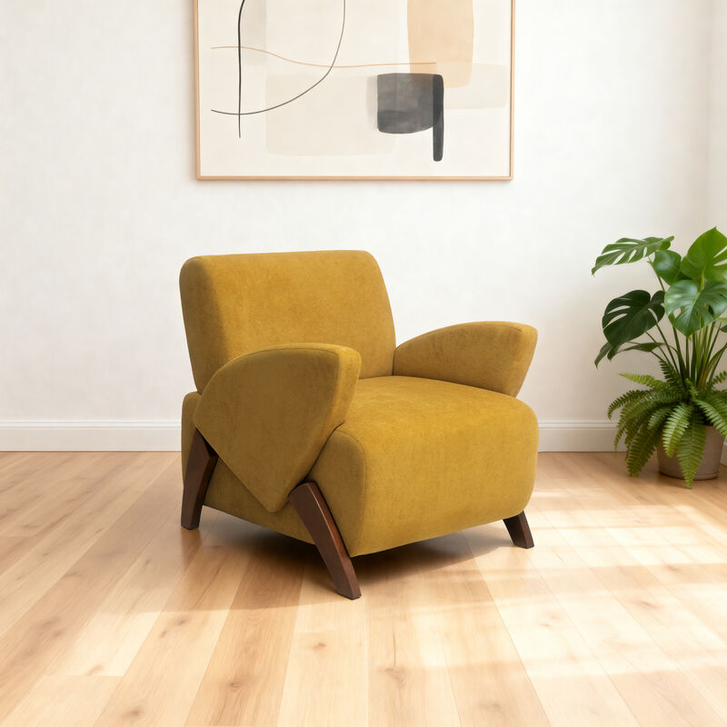 Pumrix Velvet Fabric accent chair image number 2