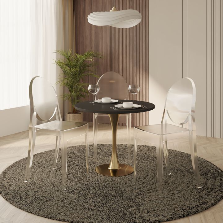 LeisureMod Marion Transparent Acrylic Modern Chair