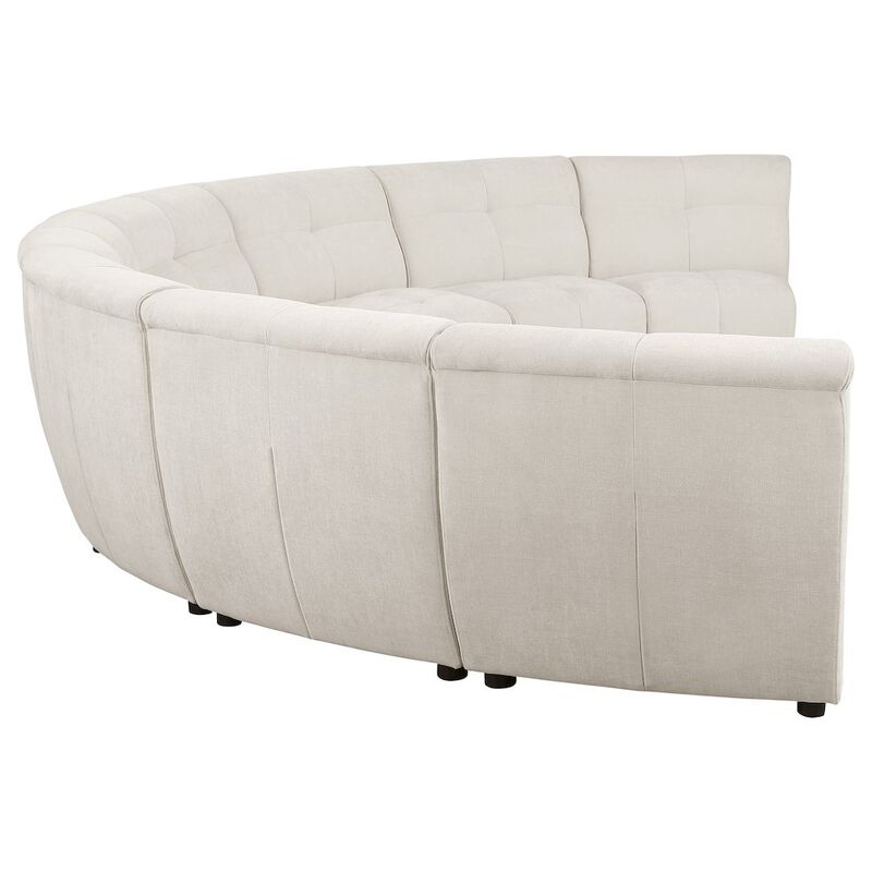 Coaster Co. of America Charlotte 8-piece Upholstered Modular Sectional Sofa Ivory image number 4