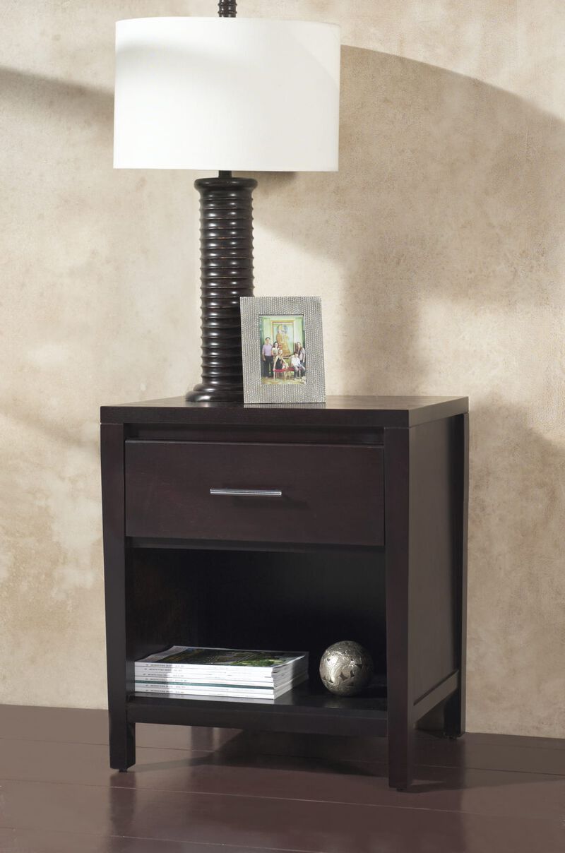 Nevis One Drawer Nightstand in Espresso