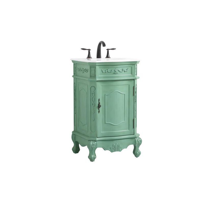 Elegant Kitchen and Bath 21 inch Single Bathroom vanity in vintage mint
