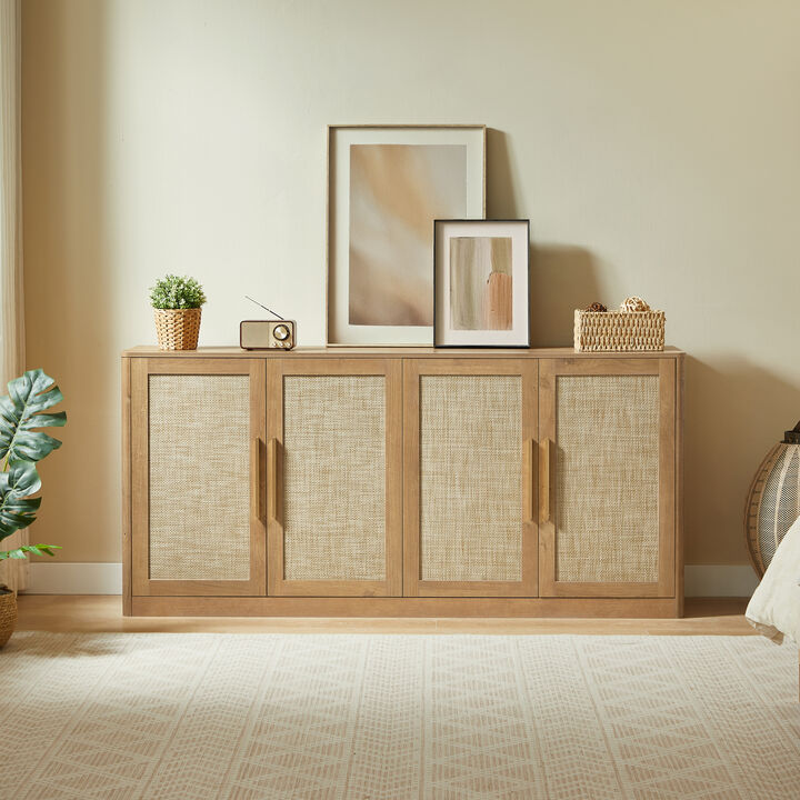 Nalhob 67" Rattan Sideboard