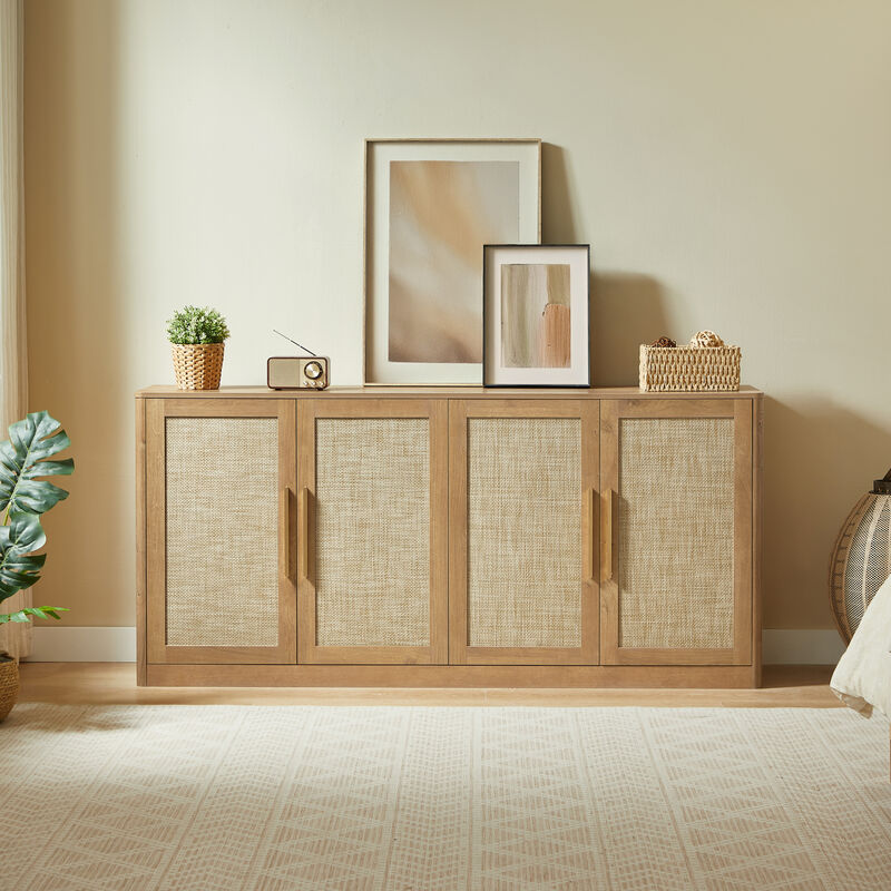 Nalhob 67" Rattan Sideboard image number 1