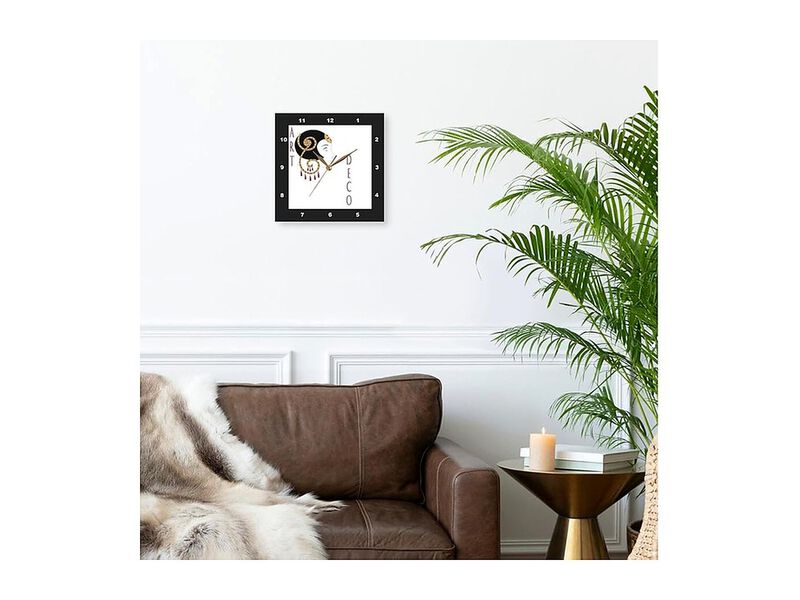 Deco Black Border Wall Clock 10 Inch Home Decor image number 2