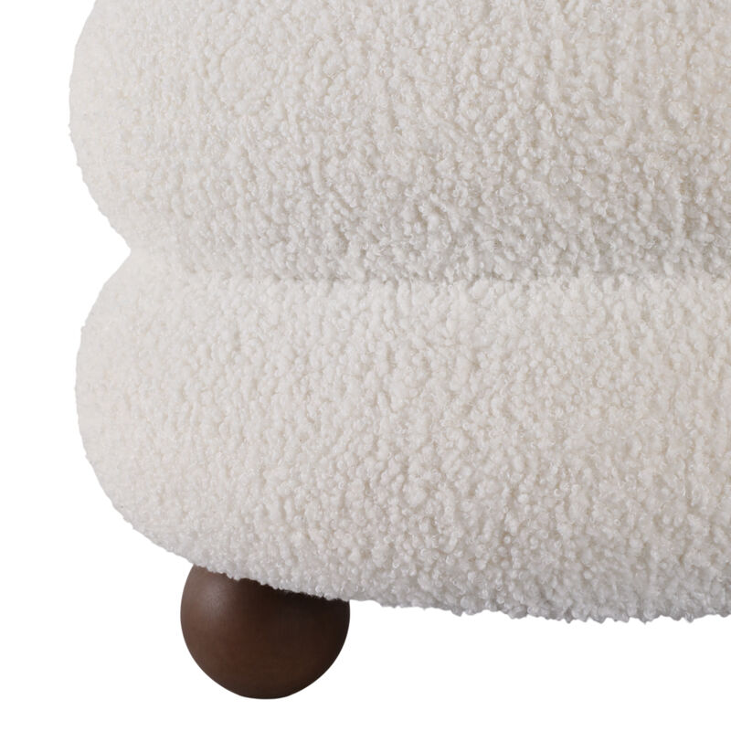 18x18" Ribbed Teddy Ottoman image number 4