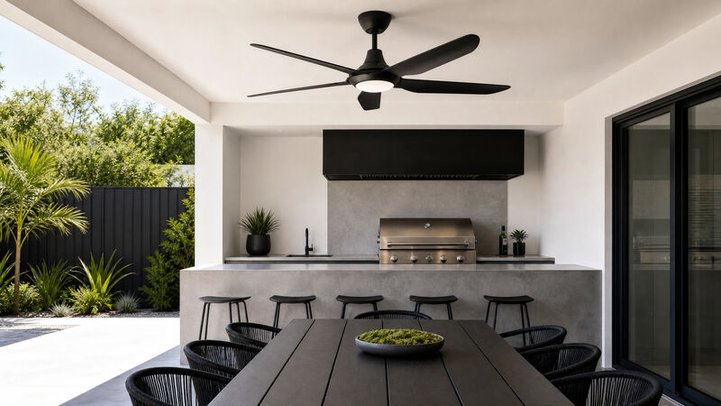 ENLIGHT 56" Smart DC Ceiling Fan with Light, IP66 Outdoor/Coastal Rated, Matter Smart Home Integration, 5 Blades image number 6