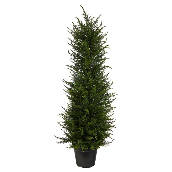 Hivvago 2.5 Feet Cypress Artificial Tree UV Resistant (Indoor/Outdoor)
