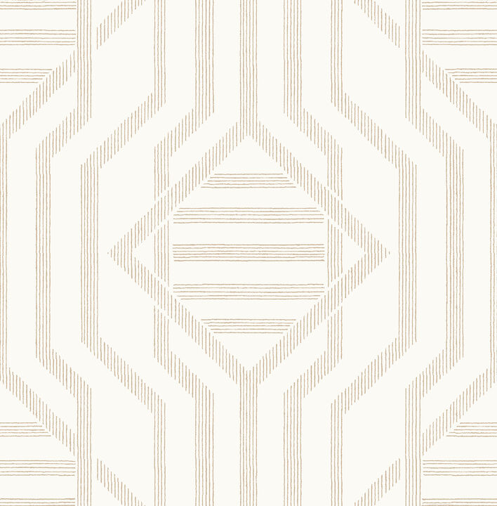 Essex Wheat Geometric Wallpaper (Set of 2)