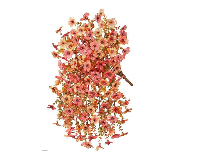 2-Pack Artificial Fall Mums & Daisies &ndash; UV-Resistant Outdoor Vines with Eucalyptus for Porch, Patio & Planters