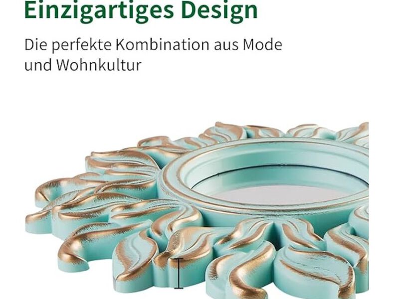 10"x10" Green Round Wall Mirror &ndash; Modern Accent for Bedroom & Entryway