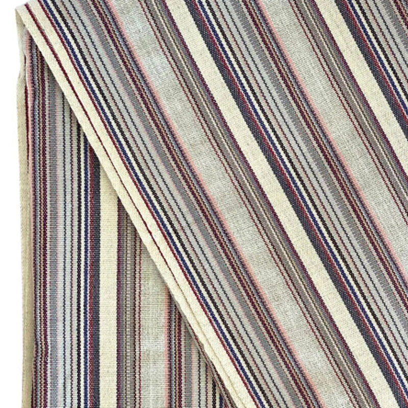 HomeRoots 39" X 71" Gray Cotton Plain Weave Striped Turkish Towel Throw Blanket with Tassels image number 5