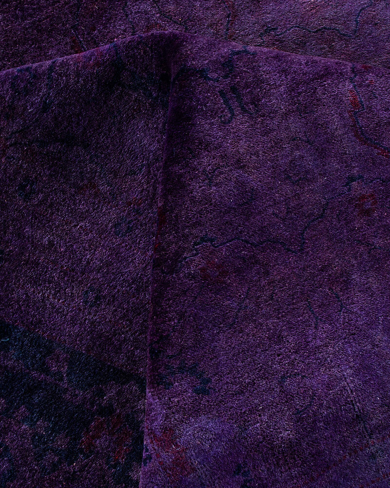 Fine Vibrance, One-of-a-Kind Handmade Area Rug  - Purple, 12' 5" x 12' 1"